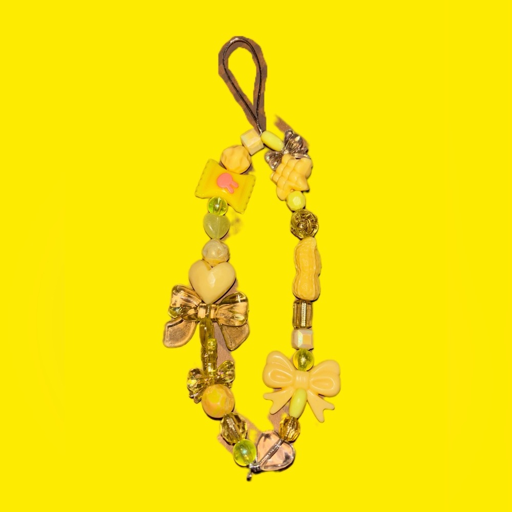 Yellow Phone Charm Bracelet